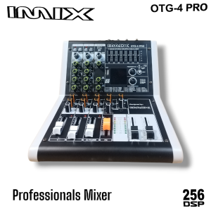 IMIX OTG-4 PRO mini mixer w/ 256DSP FX 7 band EQ 2 AUX 2 combo line INS