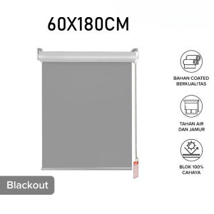 Roller Blinds Tirai Jendela Gulung Black Out Indoor Bisa Custom Roler Blind