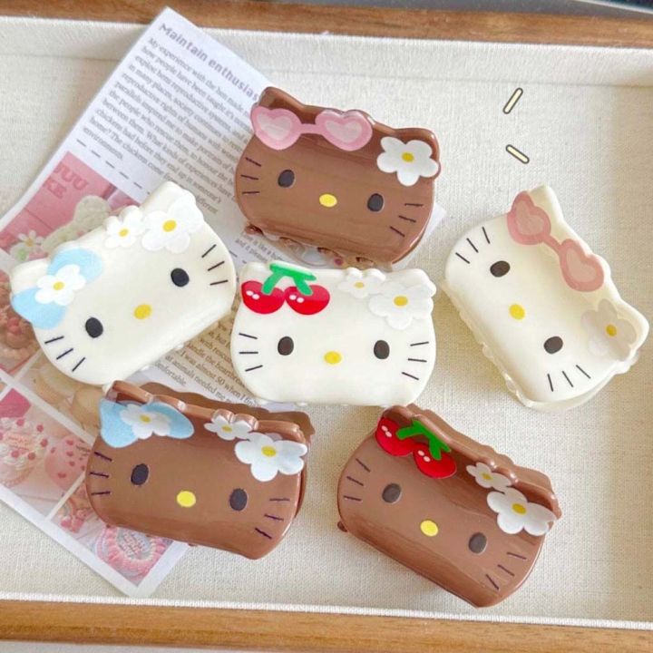 POYAN Hoa Kẹp tóc Hellokitty Nơ Anh Đào Kẹp tóc Acrylic Thanh lịch Động ...