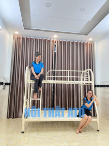 Giường ngủ 2 tầng bằng sắt- giường hai tầng cứng cáp ngang 80cm 1m 1m2 1m4 1m6 dài 2m