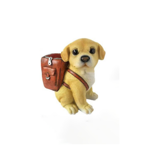 SDFBN With Backpack Dog Pen Holder Cartoon Cute Storage Rack Funny Hand-painted Lucky Dog Ornaments Home Decor