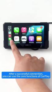 ระบบนำทางแบบพกพาสำหรับมอเตอร์ไซค์ กันน้ำ carplay/ แอนดรอยด์ AUTO การเชื่อมต่อไร้สาย สมาร์ท HD การควบคุมเสียง