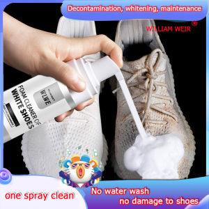 【Ready Stock】WILLIAM WEIR sneakers cleaner200ML，whitening maintenance multi-effect cleaning（sneakers shampoo/shoe whitening cleaner/shoes cleaner for white/shoes cleaning spray/White Shoe Foam Cleaner/Dry Cleaning Agent For Sports Shoes）小白鞋清洁剂
