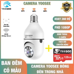 Camera Yoosee PTZ bóng đèn FHD 1080p Rõ nét Có đèn Led chiếu sáng ban đêm Xoay 360 độ Đàm thoại 2 chiều