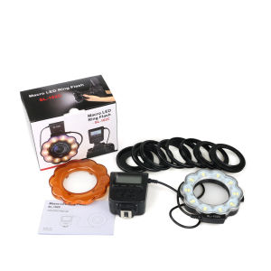 Seafrogs SL-102C Macro LED Ring Flash Speedlite Flash Light with 8 Adapter Ring for Sony Canon Nikon Olympus Pentax Digital DSLR Camera