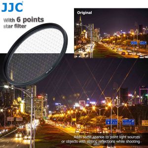 JJC Lọc Ngôi Sao 4 6 8 điểm hướng biến HD kính quang học Starburst bộ lọc cho máy Canon Nikon Sony Fujifilm Tamron Ống kính Sigma cho máy ảnh SLR (40.5/49/52/55/58/62/67/72/77mm)