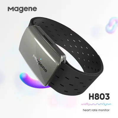 Magene H803 Heart Rate Sensor Monitor Armband Dual Mode Outdoor Fitness Bluetooth Ant Sensor With Arm Strap Bike Computer Running Cycling For Wahoo