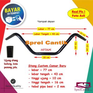 Stang Stir Motor Custom CAMAR BARU Setang Setir Variasi Universal CB 150R Ninja Beat Street Vixion X-Ride Trail Verza Byson Satria Fu CBR R15 Xabre Dll
