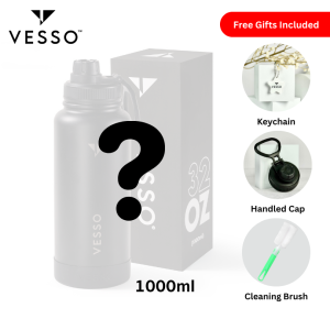 ListonX x VESSO VESSO Stainless Steel 1L Tumbler – Double Wall Vacuum Flask for Hot & Cold Beverages with Easy Carry Handle