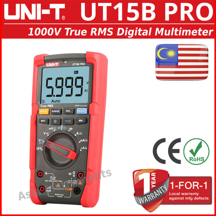 Uni-T UT15B PRO 1000V True RMS Digital Multimeter | Lazada