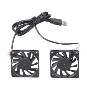เงียบ DC5V พัดลมคลายร้อน USB คู่0.2A สำหรับเครื่องพิมพ์3D และเคสคอมพิวเตอร์3000PRM 60x60x10mm เสียงรบกวนต่ำการไหลเวียนของอากาศสูง