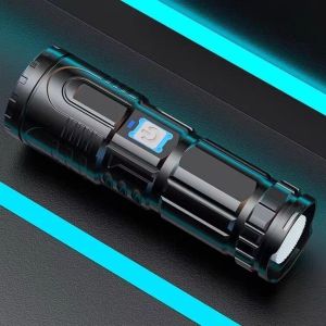 Buy 1 Free 1[3000m Super Bright Long Distance] White Laser Telescopic Zoom Flashlight/Three-Fear Dimming One-Touch Control Waterproof Long-Lasting Life Lightweight Portable Camping Lamps Fast ChargingFast shipping