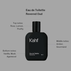 Kahf Eau de Toilette 35 ml - Parfum Pria Tahan Lama - Revered Oud - True Brotherhood - Humbling forest - Invigorating Waterfall