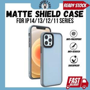 iPhone 14 Pro Max / iPhone 14 Plus / iPhone 13 Pro Max / iPhone 13 Pro / iPhone 13 / iPhone 13 Mini / iPhone 12 Pro Max / iPhone 12 Pro / iPhone 12 / iPhone 12 Mini Matte Shield TPU+PC Shockproof Anti Scratch Case Casing