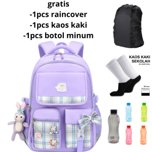 Tas Ransel Pelangi Lucu Untuk Anak Perempuan Remaja Siswa SD Putri Bahu Tas Sekolah Pelangi Ransel