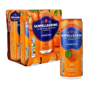 San Pellegrino Aranciata Orange Sparkling Beverage 4 x 330ML