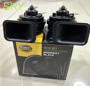 HELLA แตรรถยนต์ HELLA รุ่น MIDNIGHT BLACK 12V. รุ่นใหม่ล่าสุด (แพ็ค 1 คู่) 12V  110dB(A)  410/490 Hz HELLA ของแท้