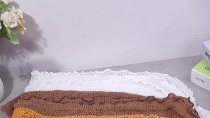 ท็อปเสื้อเชิ้ตโปร่งใสสำหรับผู้หญิง ถักน้ำหนักเบา ผ้าคลุมไหล่ฤดูร้อน เสื้อกันหนาวแบบสวม