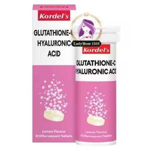 Exp 02/2026 Kordels Effervescent Glutathione-C Hyaluronic Acid Lemon Flavour (10 tablets)