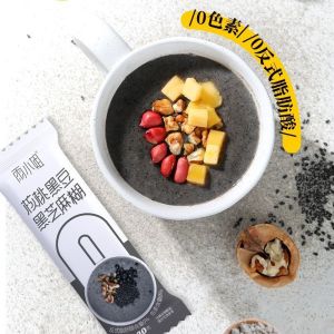 Ngũ cốc ăn sáng đóng gói riêng lẻ với nhân óc chó đậu đen mè đen. Walnut Black Bean Black Sesame Paste Individually Packaged Breakfast Oatmeal