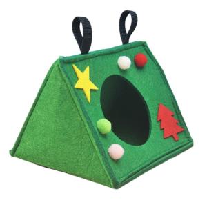 Pet Small Animal Hamster Furry Bed Hanging Soft Swing Toy Rabbits Bed Hideaway Bed Rodents Toy for Cage