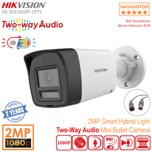 (2025 New Arrival) HIKVISION 2MP Bullet CCTV Camera with 25m IR Smart Hybrid Light Two-Way Audio and Built-in Mic - DS-2CE16D0T-LPTS