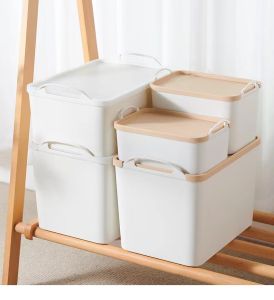 ReTouch Multipurpose Storage Container Nordic Stackable Minimalist Bin Anti-Slip with Lid STB02