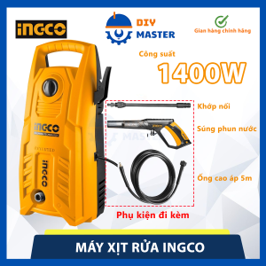 INGCO Máy xịt rửa 1400w HPWR14008  (Cam kết Chính Hãng 100%)