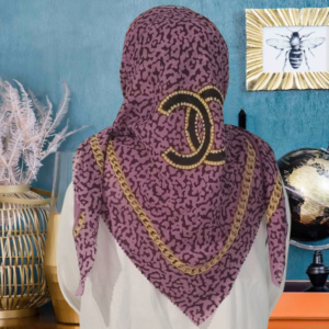 Kerudung Orange hijab segi empat motif jibab