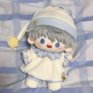 DENLUN 1 set หมวกดาว ชุดตุ๊กตาผ้าฝ้ายขนาด 20 ซม. ชุดนอน ชุด ชุดตุ๊กตาผ้าขนฟู ชุดของเล่นยัดไส้ แฟชั่น ชุดตุ๊กตาผ้าฝ้าย ตุ๊กตาผ้าฝ้ายขนาด 20 ซม.