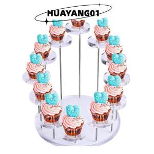 HUAYANG01 [HOT FASHION] Cupcake Stand Acrylic Display Stand For jewelry Cake Dessert Rack Party Decor