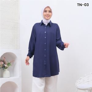 TN-03 Tunik Rayon Twill Premium LD100 LD110 LD120 LD130 Allsize SemiTunik Atasan Wanita Baju Kemeja Wanita
