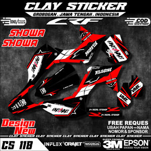 Decal Sticker Motor CRF 150L Terbaru Full Body Motif Keren Bisa Custom Nama Kode 118