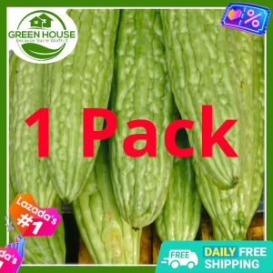 Green House® - Ampalaya Long Green Seeds for Planting Vegetable Plants (7 Seed) incl. Instructions F1 Plant