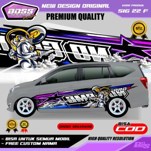 SIG 22 - STIKER DECAL ASTRONOT MOBIL SIGRA INNOVA KIJANG PANTHER TERIOS AVANZA GRATIS CUSTOM NAMA