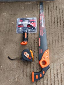 PAKET TUKANG SANGAR -Gergaji kayu baja asli siap pakai -Palu kambing -Meteran viper ANTI NYESEL