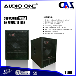 Subwoofer Audio One 115 DK AKTIF PASIF 15inch ( HARGA 1 BOX) - Sound System Lapangan Garansi | DMS
