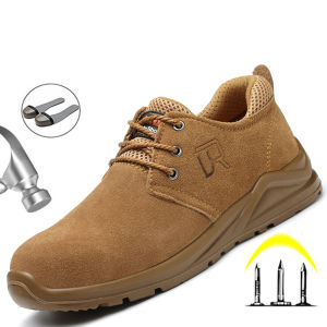 Mens Work Shoes Male Puncture Proof Safety Boots With Steel Toe Safety Shoes Men Work Boots Sneakers Industrial Shoes Man