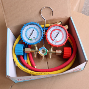 WRD สำหรับวัดน้ำยา เกจวัดน้ำยาแอร์  R134a R410A R22 R502 R3.2 สายยาว 1.5เมตร พร้อมหัวเติม 134a เกจน้ำยา เกจเติมน้ำยาแอร์ เกจชาร์จน้ำยาแอร์ เกจ์เติมน้ำยาแอร์ ความแม่นยำสูง เครื่องมือช่างแอร์ ชุดเกจวัดน้ำยาแอร์