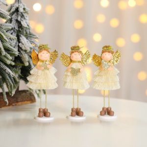 CHUAN 15cm Angel Girl Figurine Standing Christmas Decor Fairy Elf Figurine  Desktop Ornament Angel Doll Thoughtful Gift