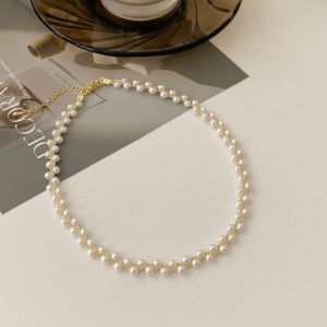Korean Fashion Surround Pearl Neck Lace Women Elegant Necklace Accessories Jewelry for Girls