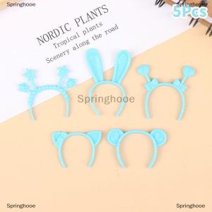 [COD] Springhooe 5Pcs Dollhouse Miniature Headband Rabbit Cat Bear Ear Head Band Doll Mini Hairwear Hair Accessories for 30cm Doll