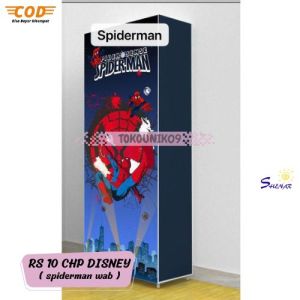 Rak Sepatu Portable Bongkar Pasangg shenar Karakter Non Woven Susun 10 Tingkat RS 10 CHP - SPIDERMAN WEB