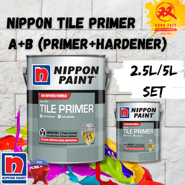 Nippon Tile Primer (2.5L set / 5L set A+B) Finish + Primer (Song Fatt