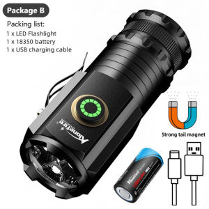 AloneFire X23 Super Bright Mini Outdoor LED Flashlight 3LED Portable USB C  Rechargeable Pen Lights Holder And Tail Magnet