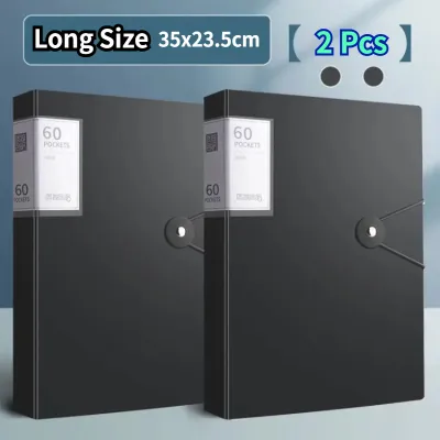 Clear Book Long Clear Folder File Organizer Document Presentation Book Paper Bag30/60/80/100 Pages