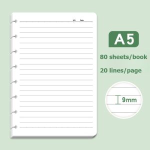 Binder Notebook A5/B5 Mushroom Hole Loose Leaf Refill Papers Notebook Binder Coil Refillable Notebooks 80sheets School Supplies
