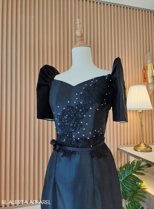 LADIES BARONG MESTIZA DRESS Duchess Cloth Sleeveless Dress Plus