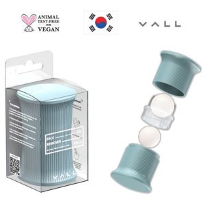 VALL Rolling Face Oil Blotting Paper Semi-Permanent Use Oil Control Roller Blue 1 Set 1 Piece