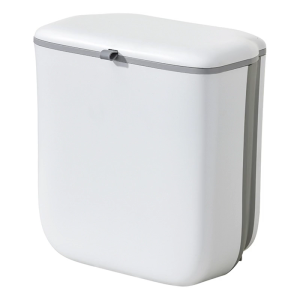 Collapsibles Hanging Kitchen Waste Bin with Lid Space Saving Wall Mounted Trash Can for Counter Under Sink Car 3.2 Gallon